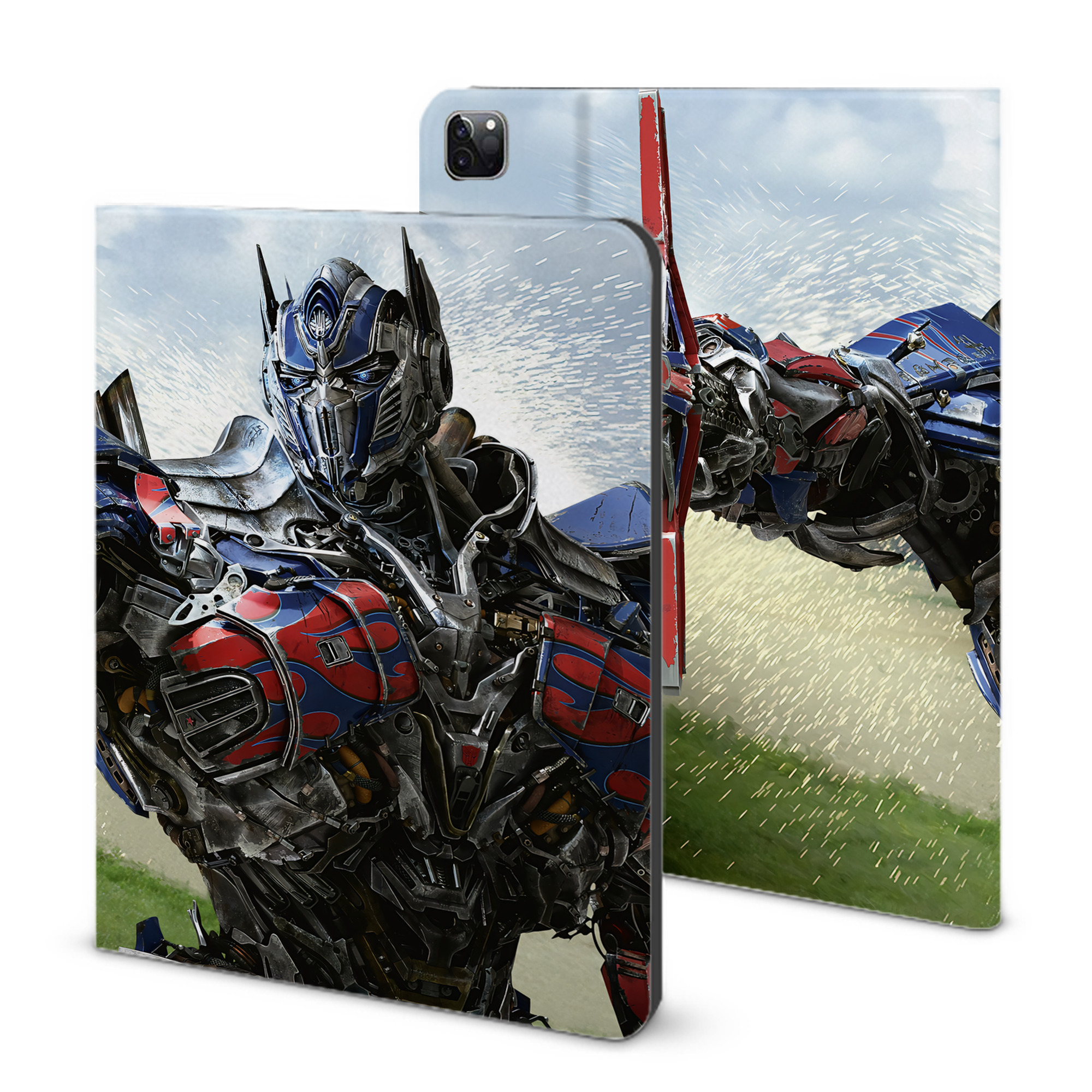 （画像用） Transformers トランスフォーマー IPad ケース ブック型 PUレザー TPU 耐衝撃 軽量 薄型 ペン収納なし 全面保護 IPad 各モデル対応